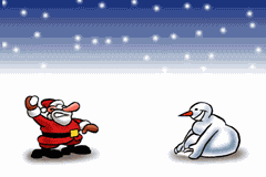 babbo natale pupazzo di neve.gif